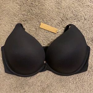 SKIMS Black T-Shirt Push Up Bra